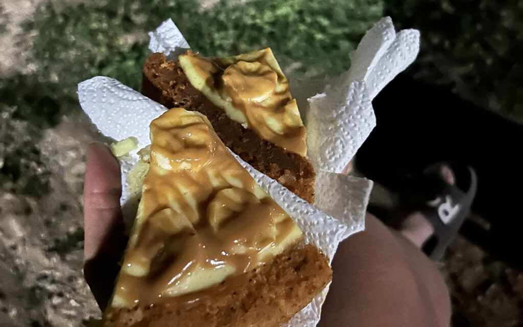 Traditional Moroccan cake and sweets served on a plate in Agroud village