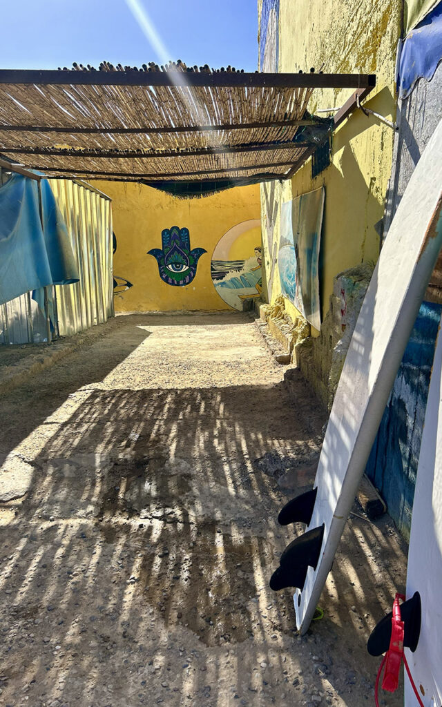 Artistic murals and colorful exterior walls in the hidden gem village of Aghroud.