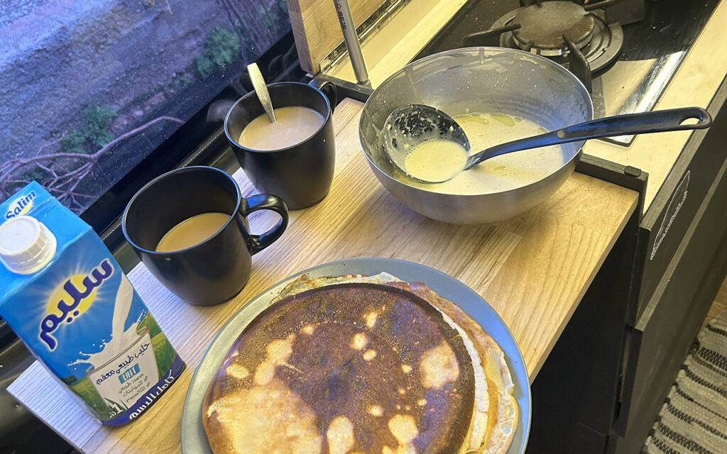 pancakec in our van during ramadan