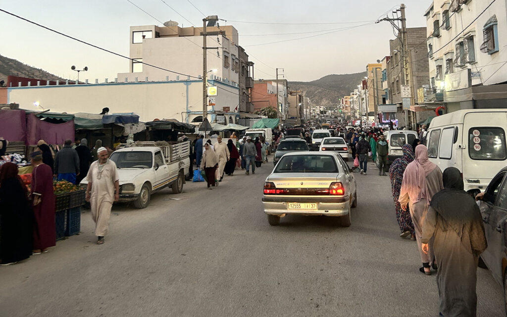 Street shopping Morocco city