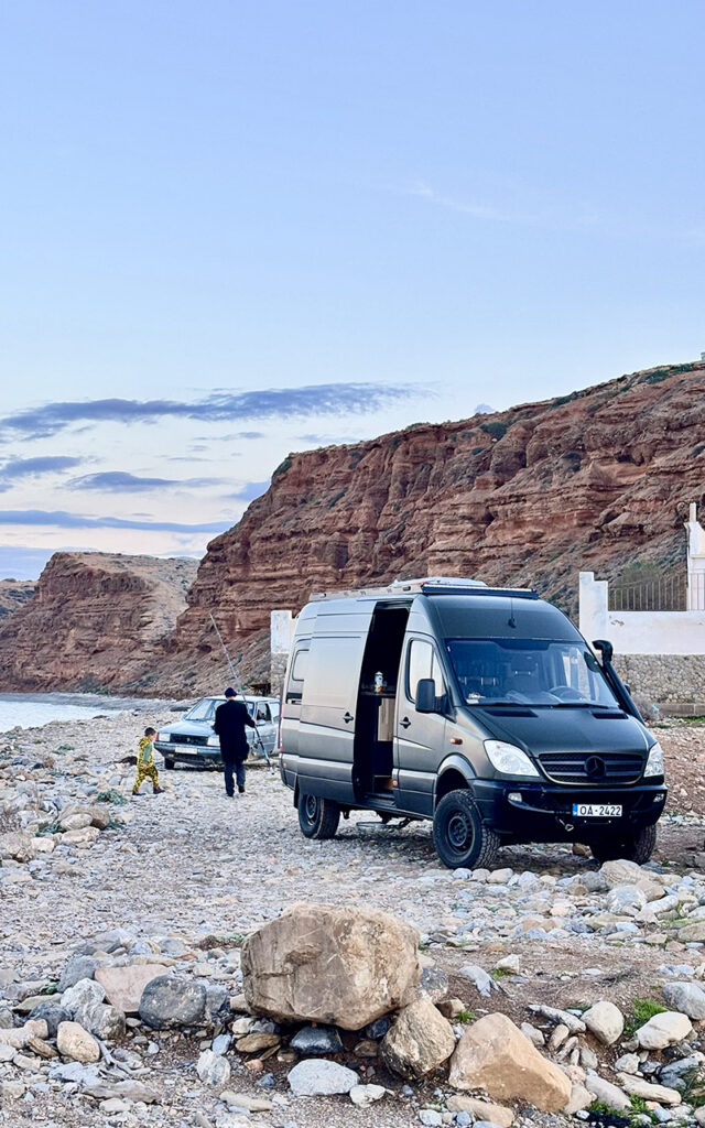 Mercedes Sprinter 4x4 camper van MO THE BLACK on an off-road adventure in the Moroccan desert – Morocco Notes.