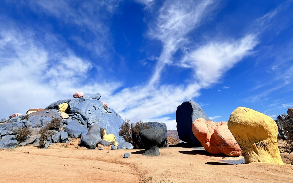 Art and nature combined at the painted rocks of Tafraoute